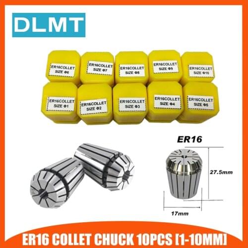 ER16 1-10mm 10PCS Spring Collet Set Precision Spring Collet Set For CNC Lathe Engraving Milling Machine
