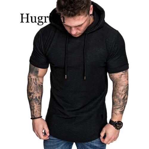 Hugrich Men's T-shirts With A Hood