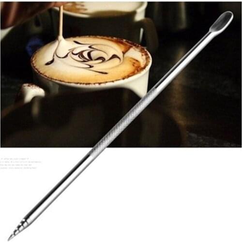 Barista Tool Cappuccino Espresso Coffee Decorating Latte Art Pen Tamper Needle Stainless Steel Barista Coffee Stick Tools
