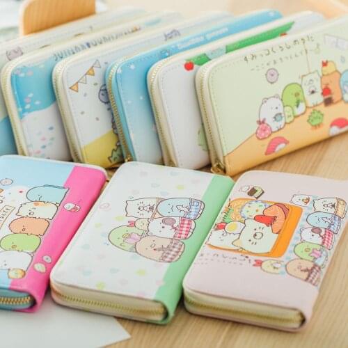 LISM Sumikko gurashi Fashion Anime PU Wallet Bags Wallets Zipper Coins Pocket Casual Purses Card Unisex Gifts New