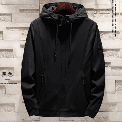 Plus Size 8XL Hooded Jacket Mens Streetwear XXXXXXXXL Summer Loose Hooded Mens Coat Windbreaker European and American Style A654