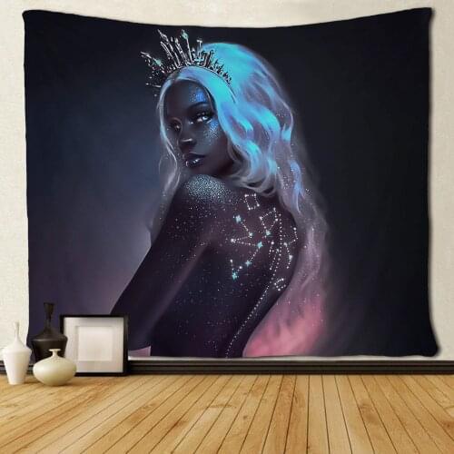 Black Women African Sexy Lady American Wall Hanging Tapestry for Living Room Bedroom Dorm Decor