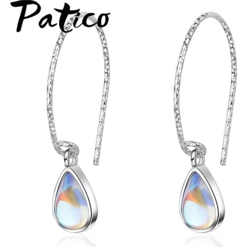 Latest Fashion Water drop Pendant Earrings For Women 925 Sterling Silver Christmas Gifts Top Quality Dangle Earrings