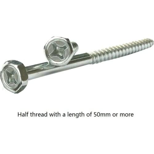 Galvanized/black hex cross self-tapping screws Wood screw furniture TV cabinet screws Plastic expansion screws M6M8*40 50 60 100