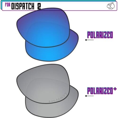 EZReplace Polarized Replacement Lenses for - Oakley Dispatch 2 Sunglasses - Silver P Plus-Blue P
