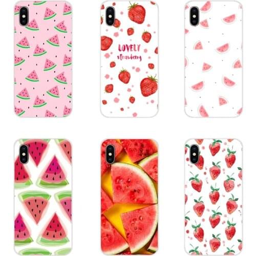 For Samsung Galaxy A3 A5 A7 A9 A8 Star A6 Plus 2018 2015 2016 2017 Transparent TPU Case Cover fruit strawberry watermelon summer