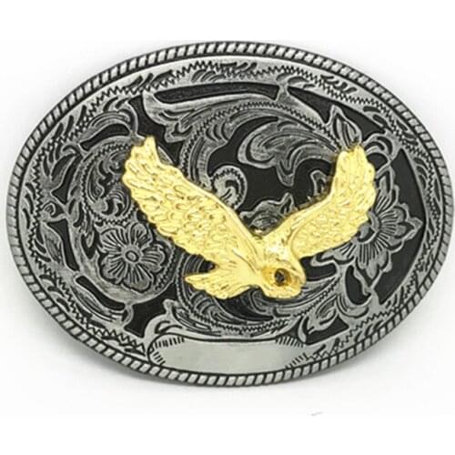 American original western cowboy personality simple retro pattern goshawk zinc alloy belt buckle men and women gift accessories