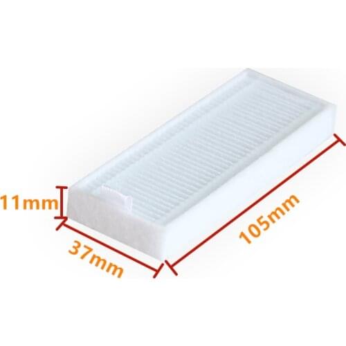 5pcs/lot 105mm*37mm*11mm Robot Vacuum Cleaner HEPA Filter Robotic Vacuum Cleaner Spare parts Accessories Replacement 100%new