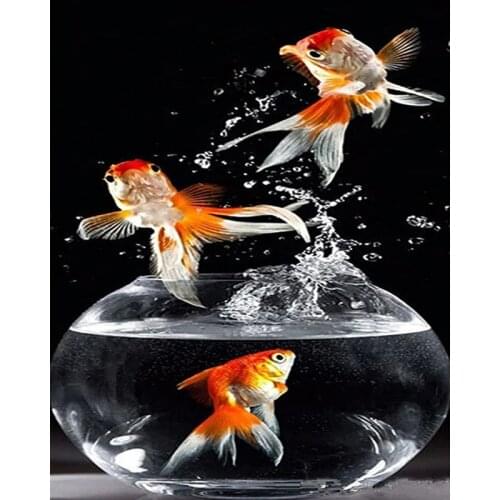 SHANSHIYOUPIN5D Diy Diamond Painting Animal Fish Cross Stitch Diamond Mosaic Needlework Diamond Embroidery Home Decor Handcraft