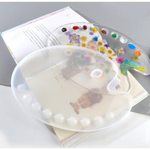 DIY Silicone Paint Palette Mold Artist Art Student Art Oil Paint Pallete Painting Handmade Mold For Resin