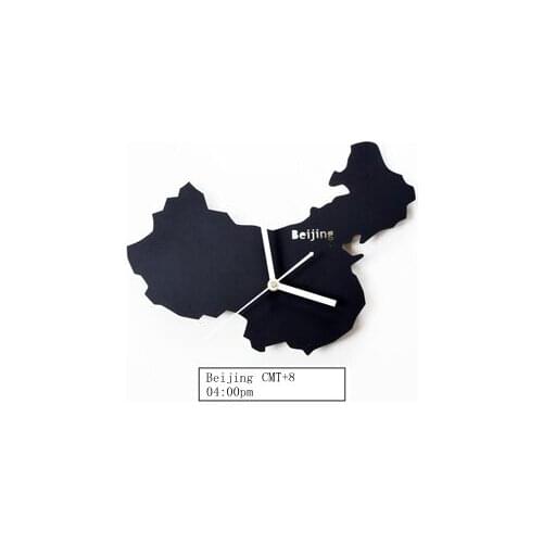 The Nordic Minimalist Modern Living Room Fashion Creative Art World Map Chinese BeiJing Clock