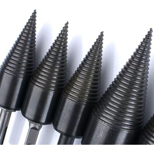 Hex Shank Firewood Splitter Machine Drill Wood Cone Reamer Punch Driver Step Drill Bit Split Drilling Tools Woodworking Tools