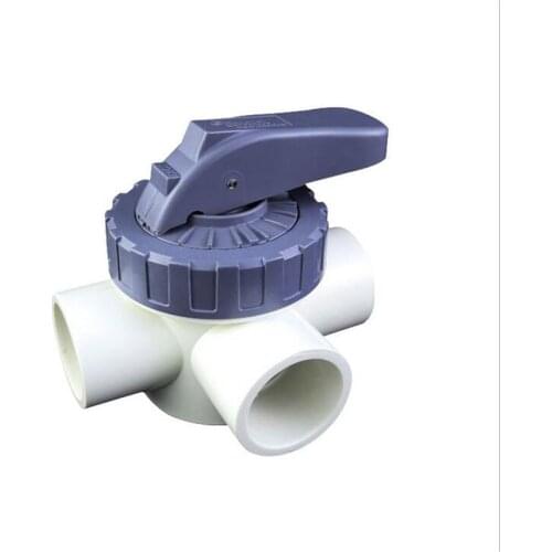 Three way valves for swimming pool spa pool heat resistant pvc