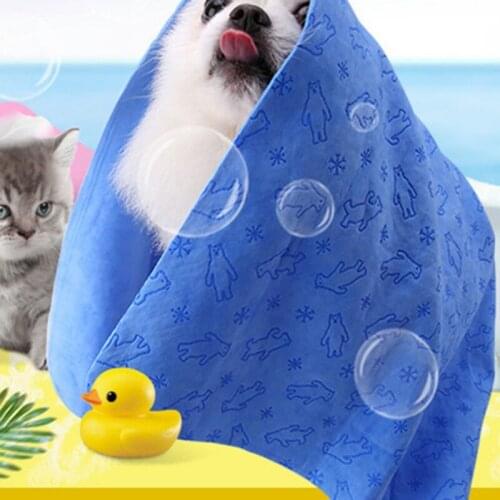 Pet Dog Bath Towel Double Breathable Coral Velvet Towels Soft Warm Strong Absorbing Water Blanket Pet Supplies