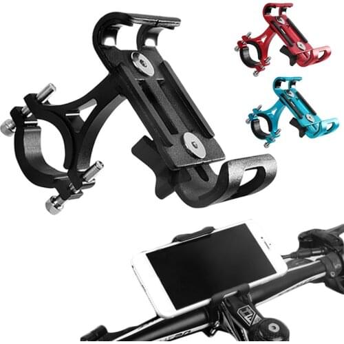 Bicycle Phone Holder Aluminum Alloy Mountain Bike Handlebar Clip Motorcycle Bracket Support Universal Cellphone Accessories