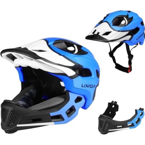 Lixada Bicycle Helmet Ultralight Detachable Fullface Cycling Helmet Kids Sports Safety Helmet for Cycling Skateboarding Skating