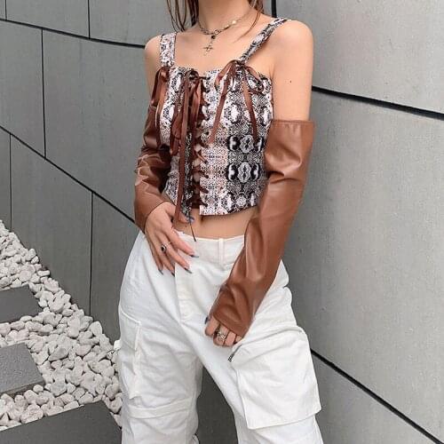 Retro Plaid Hollow Strap Waist Short Sling Female Design Sense Sleeves Separation Temperament Versatile Top Slim