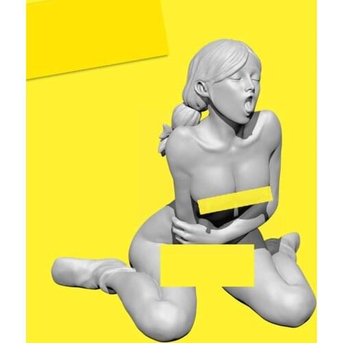 1/35 Naughty Girl Series Depressed Resin Soldier Sitting On Cream Ice TD201931 B9I6