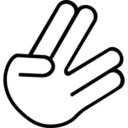 14.2cm*15cm Funny Hand Gesture Car Sticker Vinyl Motorcycle Decals Car-styling S6-3245