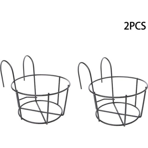 2pcs Stable Modern Backyard Outdoor Plant Stand Iron Art Garden For Patio Living Room Balcony Space Saving Bedroom Back Support