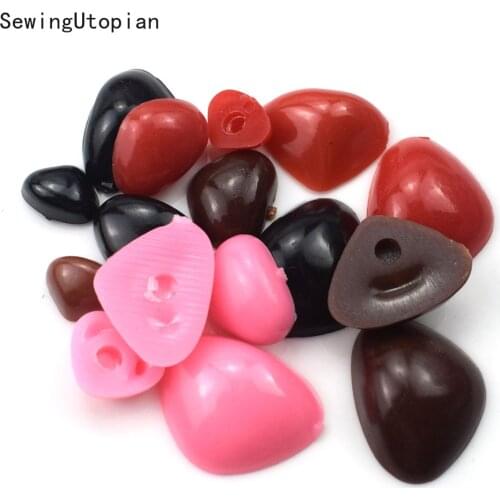 50PCS Black Plastic Nose Craft Button Animal Safety Nose for Soft Toys Doll Resin Toys Stuffed Animals DIY Making Toys