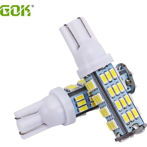 50 X T10 54led 3014 smd led Car light Vehicle Wedge Light Bulb 12V White Car T10 W5W LED Bulb Light Lamp Free Shipping