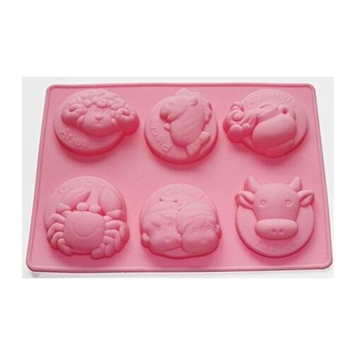 6-constellation Silicone Mold Soap Chocolate Candy Cookies Muffin Tray Mould