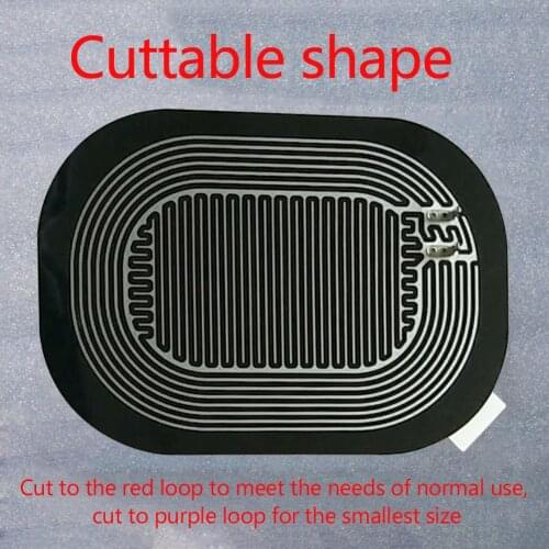 Car Rear Mirror Glass Heated Pad Defrosting Plates Rain-proof Retroreflector Heating Film