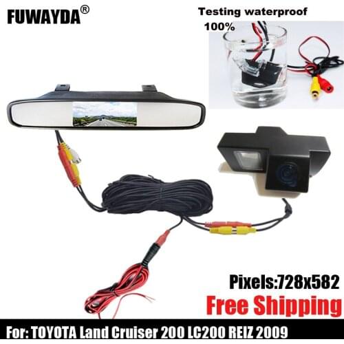 Free shipping!!! SONY CCD Car Rear View Reverse Mirror Image With Guide Line CAMERA for TOYOTA LAND CRUISER 200 LC200 / REIZ 09