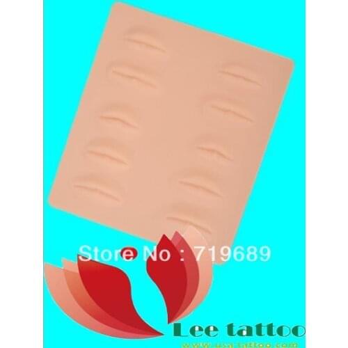 Free shipping Tattoo practice skin 3D lips skin training 3D Tattoo Blank Practice Skin 10pcs/lot