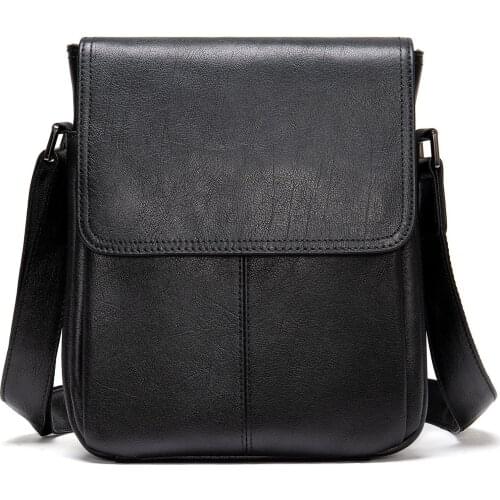 Brand Designer Mens Genuine Leather Shoulder Bag Casual Crossbody Man Handbag Messenger Bag Male Side Bags Guarantee Mens Bags