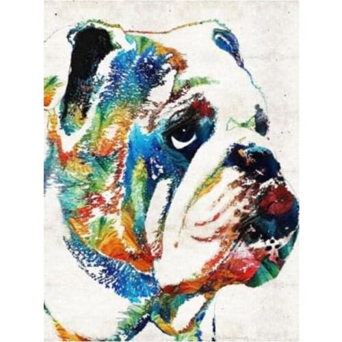 Diamond Mosaic Dog Paint With Diamonds Cross Stitch Diamond Embroidery Full Display Animals Picture Of Rhinestones XN1460