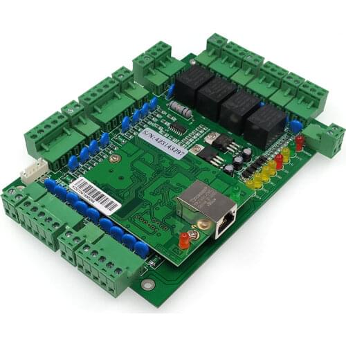 TCP/IP Four Door Access Controller 32-bit 40 000 Users,support multi-access function / time attendance / Fire Alarm etc.sn:T04