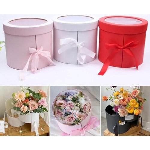 Double Layers Round Rotating Box Gift Box Flower Box Packing Box For Valentines Day Party Christmas Wedding DIY Decor