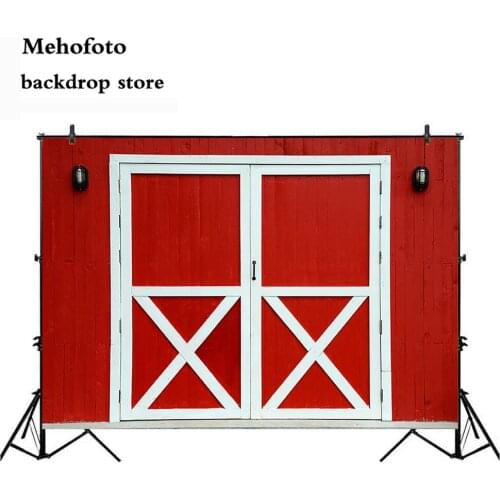 Warehouse red door background for photography newborn baby shower party decoration banner spring Easter backdrops 464