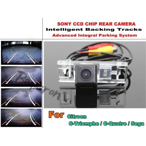 Rear View Camera For Citroen C-Triomphe / C-Quatre / Sega Car Intelligent Parking Tracks Camera CCD HD Back up Reverse Camera