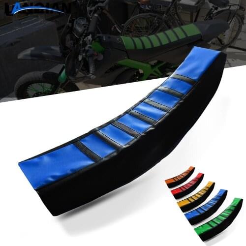 Motorcycle Leather Striped Seat Cover For Yamaha YZ WR TTR XT DT 80 85 125 230 250 250 R F X 426 450 F FX 600 Accessories
