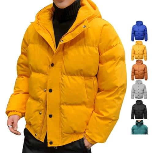 Mens Fashion Puffer Jacket Padded Hooded Winter Jackets Mens Streetwear Hip Hop Parka Korean Clothes