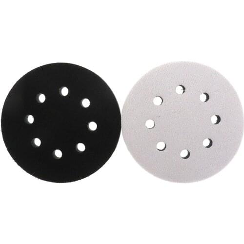 2Pcs 5Inch 125mm 8 Holes Soft Sponge Interface Pad Hook & Loop Sanding Pads Backing Plate For Festool Sander Polishing Grinding