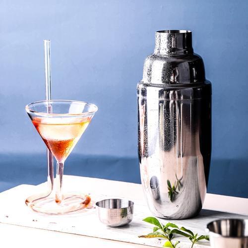 Stainless Steel Cocktail Shaker Cocktail Mixer Wine Martini Drinking Boston Shaker Party Bar Tool Dropshipping 550ML