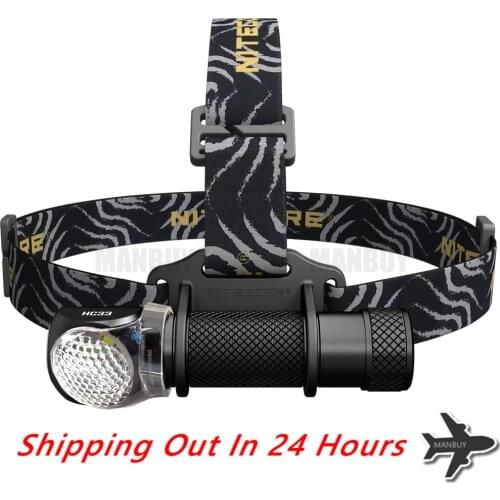 NEW NITECORE HC33 Headlamp+ Diffuser Cold White 1800LM CREE XHP35 HD LED Headlight Waterproof Torch Camping Travel Free Shipping