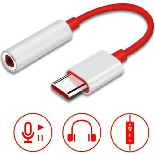 Oneplus 6T USB Type C To 3.5mm Earphone Jack Adapter Aux Audio For Oneplus 8/8 Pro 7T 7 Pro USB-C Music Converter Cable