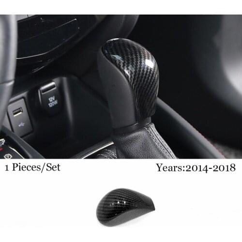 For Nissan Qashqai J11 Rogue Sport 2014-2018 ABS Carbon fiber Car gear shift lever knob handle Cover Trim Accessories 1pcs