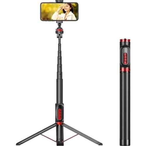 Aluminum Alloy Mobile Phone Bluetooth Selfie Stick Live Floor Tripod Bracket, Height: 1.5m / 1.8m