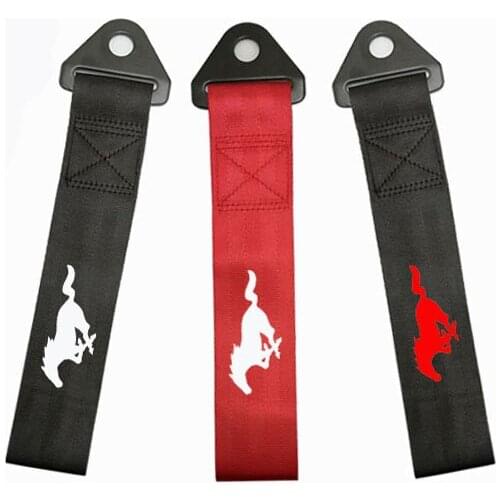 Nylon Tow Rope Car Decoration Rope Racing Universal Tow Eye Strap for Ford Mustang