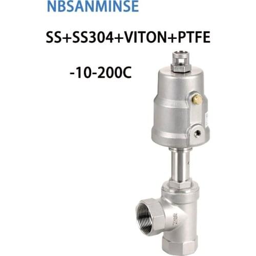 JDF1400S015V Stainless steel Angle seat valve two position two way Air controlled SS actuator valve for food liquid package