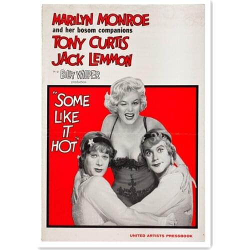 Vintage poster, kraft poster "Some Like It Hot"