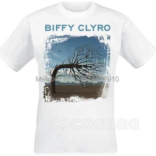 High Quality Biffy Clyro Opposites Rock white shirt new mma fitness Hardrock heavy Dark Metal 100%Cotton Customize