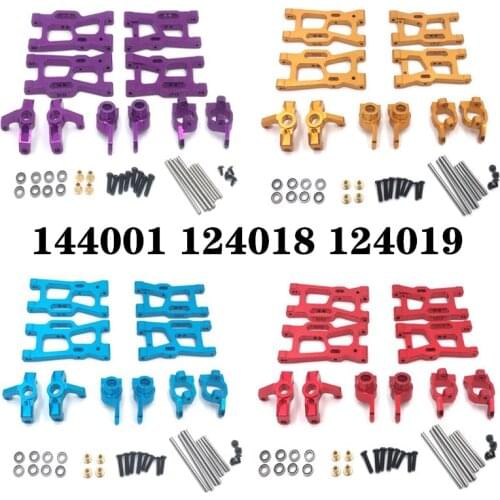 WLtoys 124018 124019 144001 RC car upgrade parts Metal Front swing arm rear swing arm front steering cup C seat rear wheel