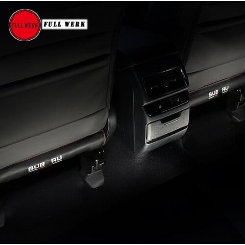 1 Pair Microfiber Leather Car Seat Back Anti Child Kick Pad Mat Protector for Subaru Legacy 16-19 Outback 15-19 Accessories